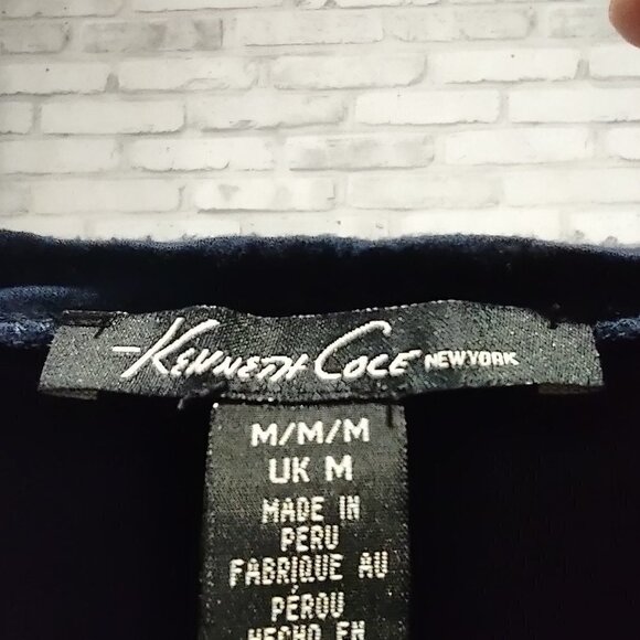 Kenneth Cold Navy Blue Shirt Short Sleeve Size M - Picture 3 of 4